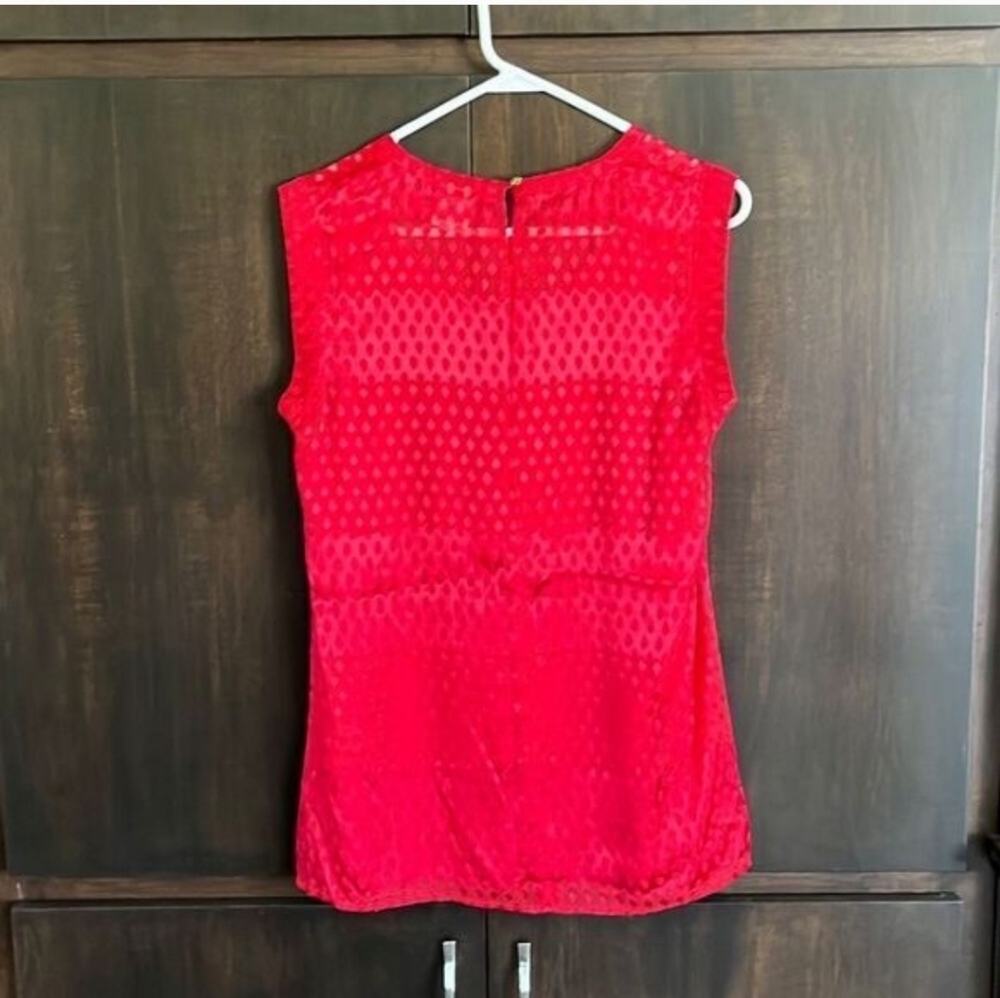 CAbi Vibrant Red Sleeveless Blouse - Picture 7 of 10